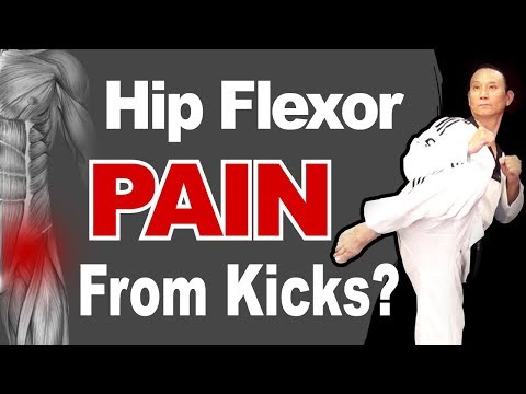 Видео: Растяжение сгибателя бедра / боль от удара ногой? Узнайте, как предотвратить травму от удара ного...