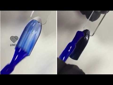 Видео: Витражный гель-лак Lovely | Хрустальный синий