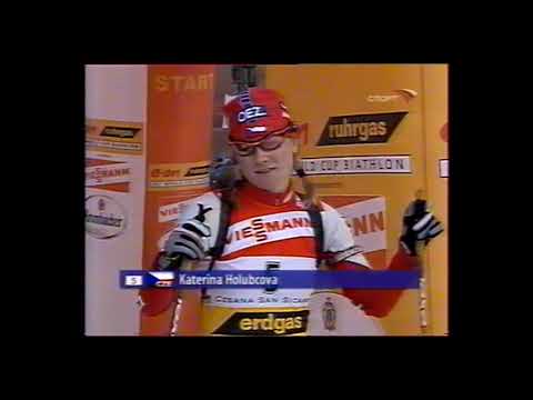 Видео: Кубок мира по биатлону 2004-2005. Женский спринт. 7 этап.Чезена-сан-Сикарио