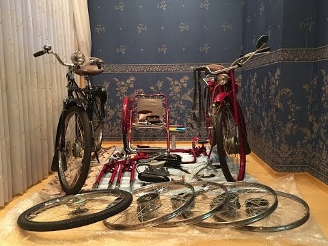 Видео: Два абсолютно новых ретро мопеда Тиса МП-047 и ПВЗ 16-ВМ с коляской.