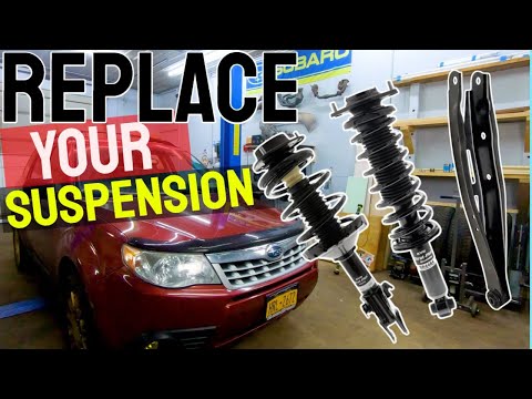 Видео: Forester 2012 года, замена передней и задней стойки + задние нижние рычаги + компоненты