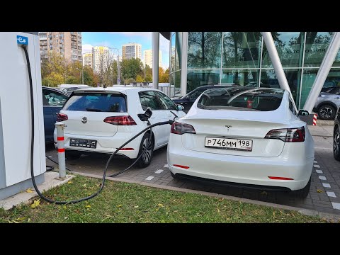 Видео: VW e-Golf 2018 Сколько сможет проехать??? Еду из Пскова в Санкт-Петербург и обратно!!