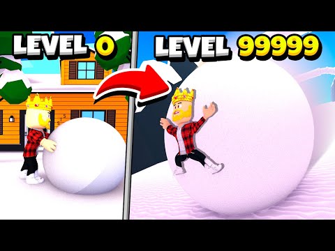 Видео: СДЕЛАЛ ГИГАНТСКИЙ СНЕЖНЫЙ КОМ И ПРОЕХАЛ 999.999.999 КМ! ROBLOX Snowballer