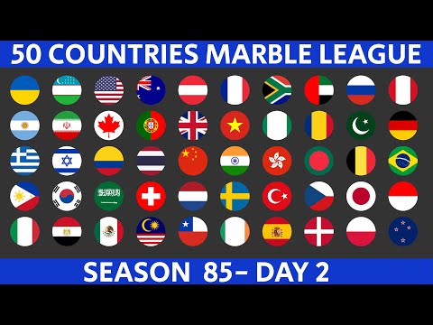 Видео: 50-страновая лига Marble Race, сезон 85, день 2/10, Marble Race в Альгоду