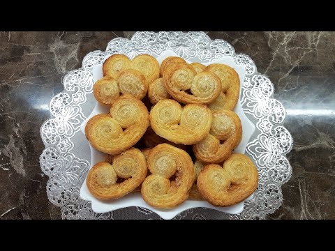 Видео: Շերտավոր խմորով թխվածքաբլիթ Печенье из слоеного теста Puff pastry cookies Печенье ушки