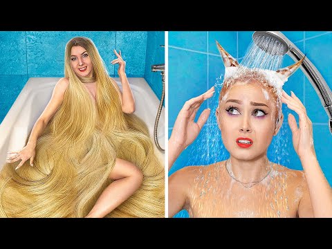 Видео: Проблемы тонких и густых волос! Богатая девушка vs бедная девушка!