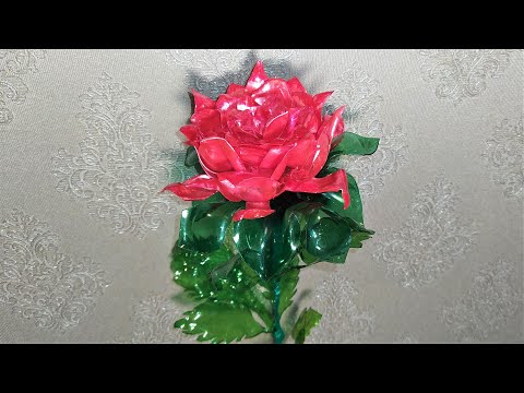 Видео: Мастер класс. Маленькая розочка из пластиковых бутылок.