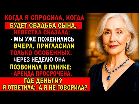 Видео: КОГДА Я СПРОСИЛА, ВО СКОЛЬКО БУДЕТ СВАДЬБА МОЕГО СЫНА, НЕВЕСТКА СКАЗАЛА: А МЫ УЖЕ ВЧЕРА ПОЖЕНИЛИСЬ.