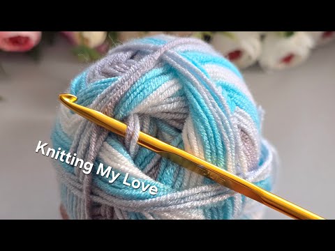 Видео: Боже мой, какой красивый и простой узор! Вы можете сделать узор крючком.🌸