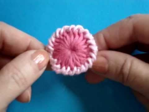 Видео: Вязание крючком - Урок 124 - Отделка пуговицы