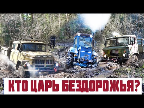 Видео: ТРАКТОРИСТКА ПРОТИВ ЛУЧШИХ! ЗИЛ 131, ГАЗ 66, Трактор, УАЗ, Нива, Jeep на бездорожье.