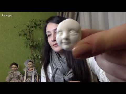 Видео: Ватная елочная Игрушка 1часть Девочка из ваты (лицо) Мастер класс