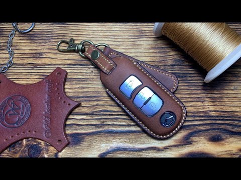 Видео: Чехол для смарт-ключа/smart key case Mazda 6 GJ из кожи Crazy Horse Whiskey от #wildleathercraft