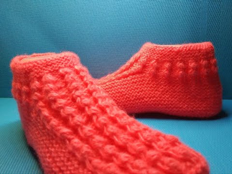 Видео: #832 ✅ ЯРКИЕ ТАПОЧКИ СПИЦАМИ / СЛЕДКИ С ПОДОШВОЙ БЕЗ ШВА 💥