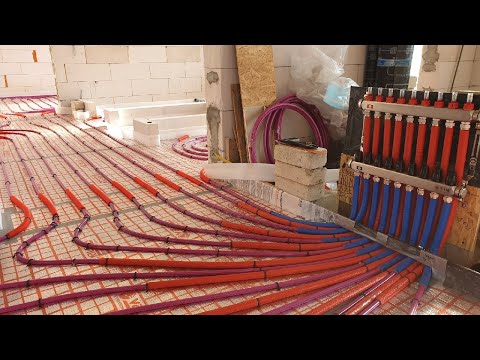 Видео: 50. Монтаж труб теплого водяного пола от А до Я. #Крепление на якорные скобы.