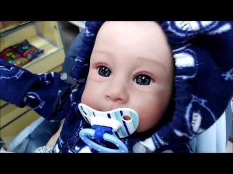 Видео: Тестирование коляски Первая прогулка с реборном Арсением!