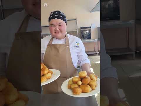 Видео: өндірістік сабақ "ашытылған қамырдан бауырсақ  әзірлеу" тақырыбына сай, "bauyrsak party" 25-А тобы