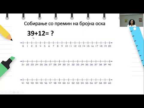 Видео: III одделение - Математика - Собирање со премин и користење на бројна оска и табела до 100