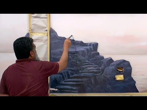 Видео: Как рисовать детали камня с помощью освещения #урок_рисования #искусство