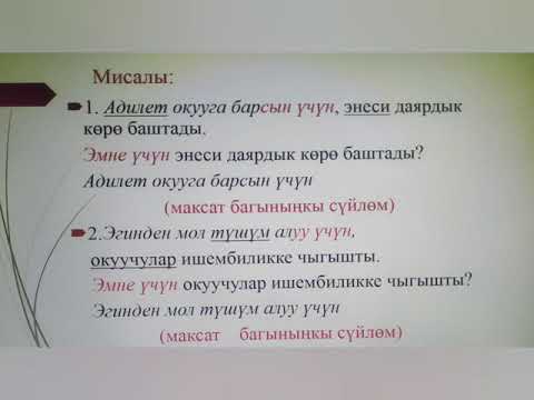 Видео: Максат багыныңкы сүйлөм