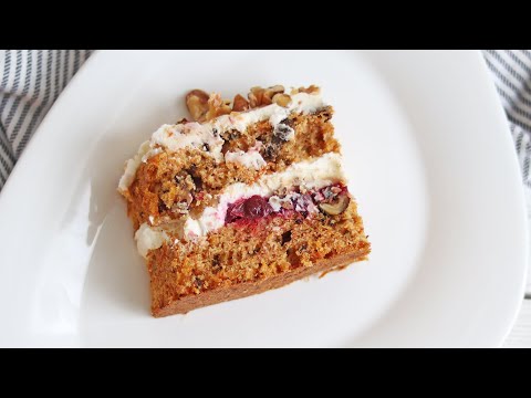 Видео: Морковный торт с вишней и карамелью | Морковный бисквит | Простой и вкусный рецепт