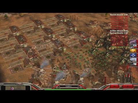 Видео: CHINA Nuke - Command & Conquer Generals Zero Hour - Сложный игровой процесс 1 против 7