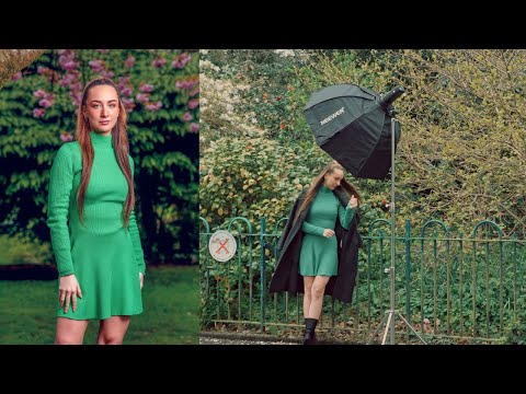 Видео: Портретная фотосъёмка на открытом воздухе — один комплект освещения (Godox AD200)