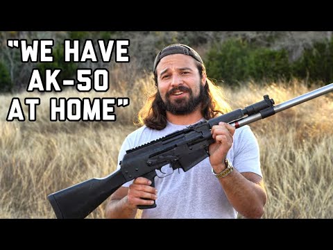 Видео: Выстрел патроном .50 BMG из обычного АК // Brandon Herrera на Русском Языке.