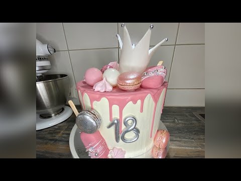 Видео: Вкусный торт для девочки, с короной. Cake for a girl 👧