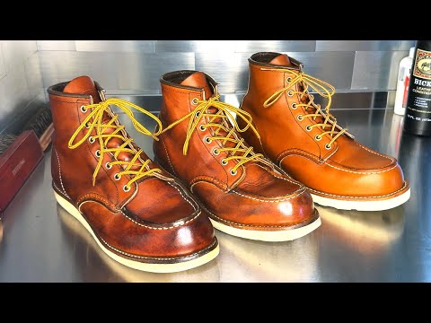 Видео: Монстр патины: руководство по уходу за кожаными ботинками Red Wing 875 Oro Legacy Moc Toe