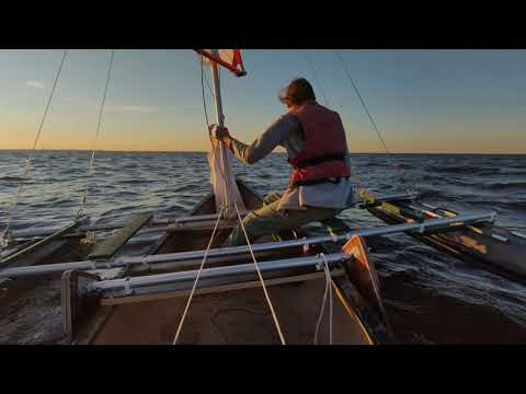 Видео: Два вечерних выхода с сыном. Sailing canoe vlog - выпуск 3.