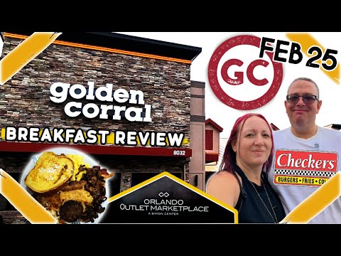 Видео: Обзор завтрака в Golden Corral, видеоблог International Drive, Орландо, Флорида | Покупки в аутлетах