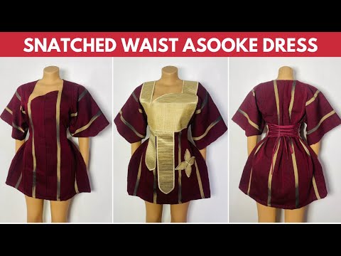 Видео: Платье Asooke с зауженной талией и преувеличенными бедрами | Боковые шлевки и корсетная шнуровка ...