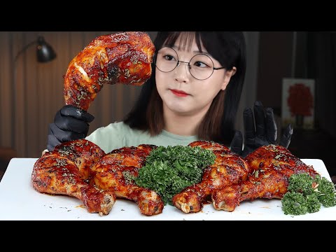 Видео: Острая курица на гриле🍗| MUKBANG ASMR