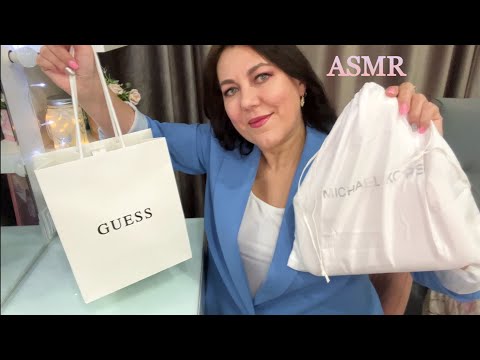 Видео: ASMR МНОГО МУРАШЕК🫠🛍️ПОКУПКИ GUESS📿🕶️MICHAEL KORS👝🌞АКСЕССУАРЫ НА ЛЕТО/MICHAEL KORS BAG UNBOXING