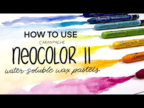 Видео: Как использовать акварельную пастель Caran D'ache NEOCOLOR ll
