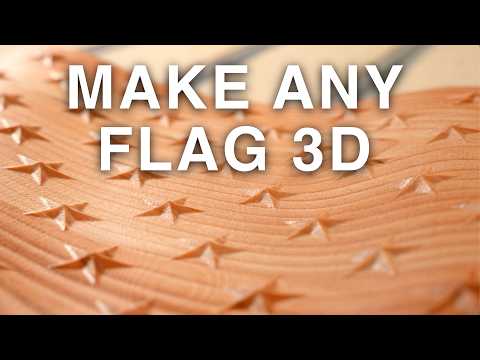 Видео: Изготовление резного волнистого флага на станке с ЧПУ с помощью Carbide Create Pro