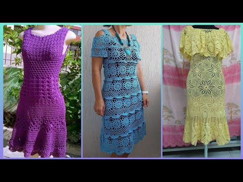 Видео: Красивые и изумительные женские платья крючком и идеи дизайна длинных макси с современным дизайном