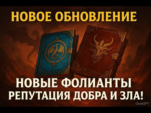 Видео: Новые ОБНОВЛЕНИЯ ! Пещеры 1 на 1 ! Новые Фолианты Классов ! Репутации Добра и Зла увеличены !