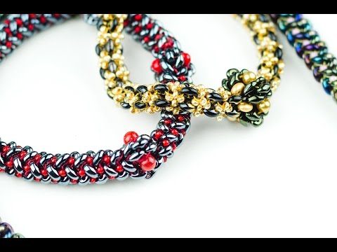 Видео: Жгуты из твина .Вплетение бусин(Часть 2/2)