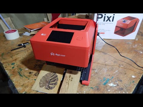 Видео: Algolaser Pixi. Бюджетный лазерный гравёр размером с тостер. Распаковка. Запуск. Cтолярка.