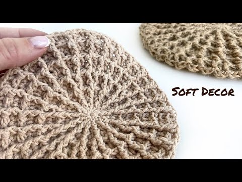 Видео: 😍 Очень красивый узор крючком для салфетки или ковра | Soft Decor