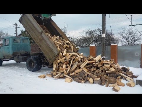 Видео: дрова газ 3307 самосвал - на грани фола #дрова #газ3307