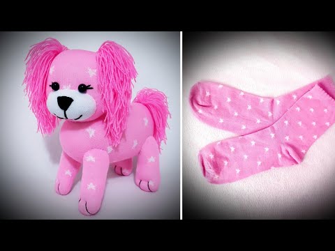 Видео: 😍 ИЗГОТОВЛЕНИЕ ИГРУШЕЧНОЙ СОБАКИ ИЗ НОСОВ💥Детям очень понравится эта собака / 💯Мой дизайн