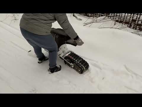 Видео: Мини электро снегоход Кузнечик