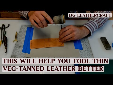 Видео: Хитрость кожевенного ремесла, которая поможет вам лучше обрабатывать тонкую кожу растительного ду...