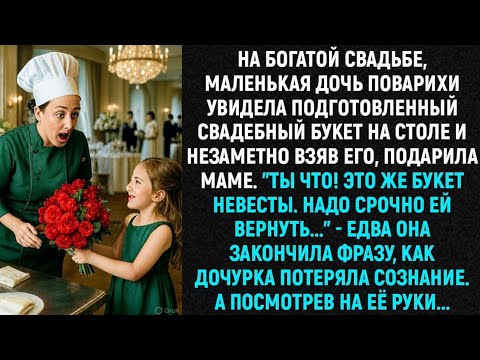 Видео: "На роскошной свадьбе, маленькая дочь поварихи увидела заветный свадебный букет..."