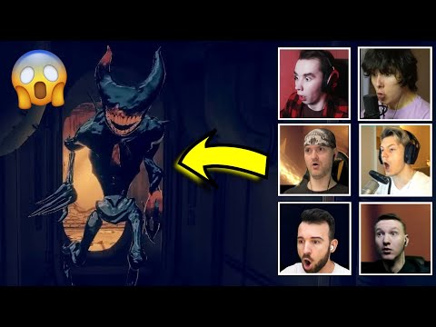 Видео: Реакция Летсплейщиков на Встречу с Чернильным Демоном Бенди в Bendy and the Dark Revival