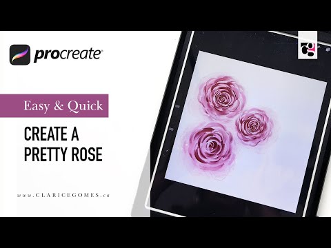 Видео: Создайте розу в приложении Procreate на iPad Pro