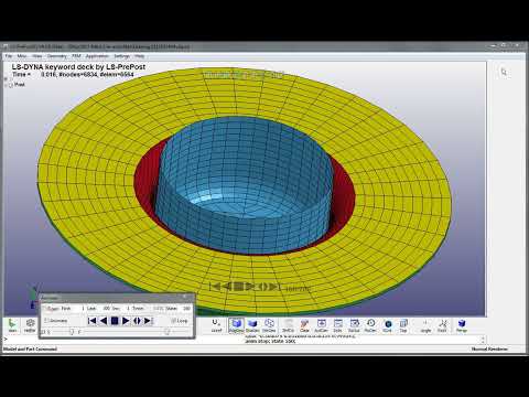 Видео: Моделирование процесса вытяжки в LS DYNA  Неполное видео